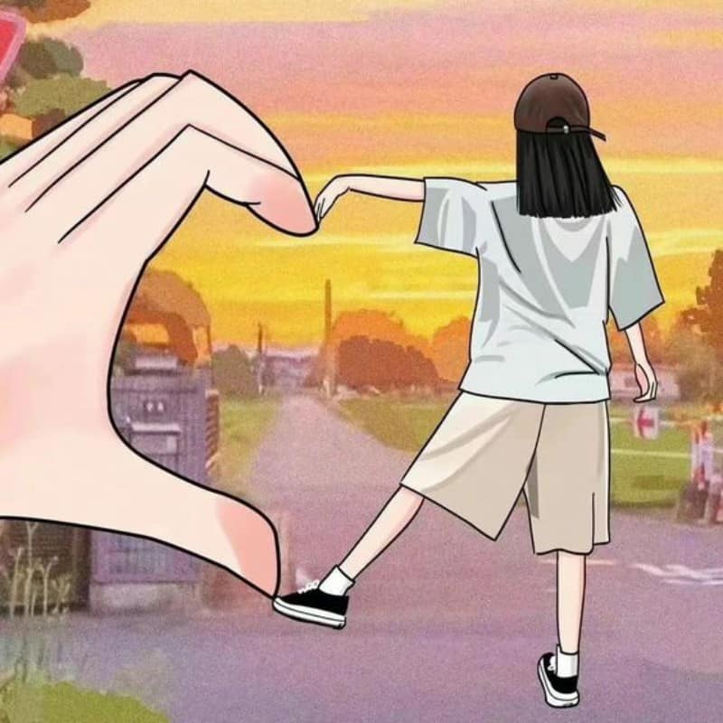 Avatar cặp anime rời dành cho đôi bạn thân